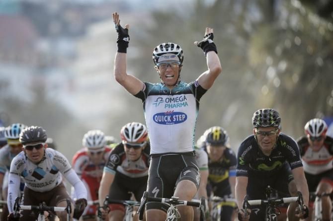 Sylvain Chavanel (Omega Pharma-QuickStep) takes the win on stage 6 of Paris-Nice.