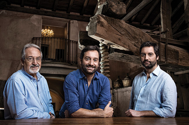 Guiseppe Benanti with sons Antonio and Salvino