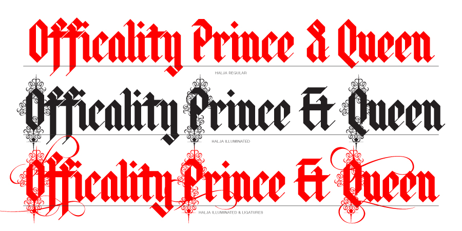 Old English fonts: Halja