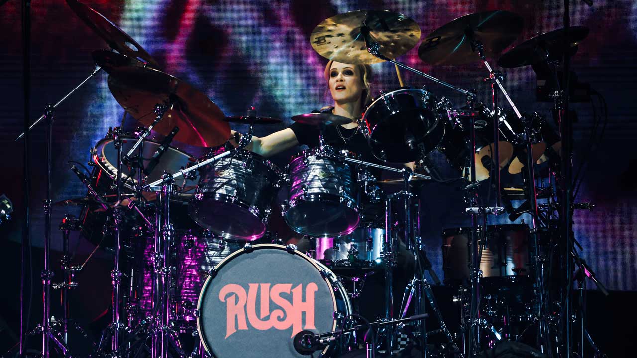 Anika Nilles onstage with Rush