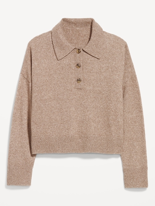 Sosoft Cropped Polo Sweater