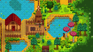 A farm in the fantasy world of Stardew Valley