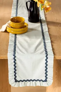 Anthropologie  Ruby Rickrack Pleated Table Runner