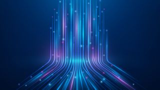 Conceptual image of lines representing data network speed communication technology. Internet high speed. Vector illustration.