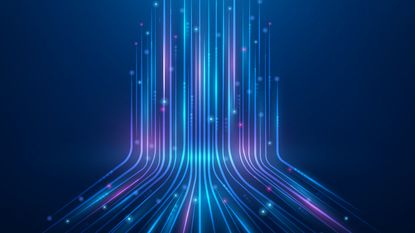 Conceptual image of lines representing data network speed communication technology. Internet high speed. Vector illustration.
