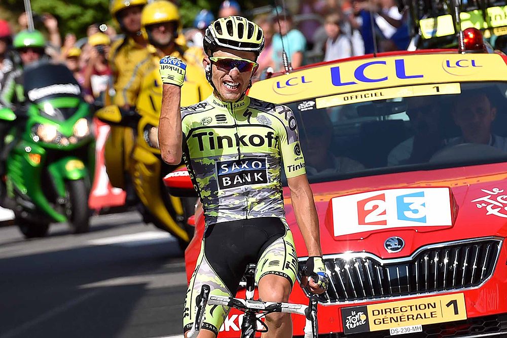 Rafal Majka (Tinkoff-Saxo) solo stage 11 winner