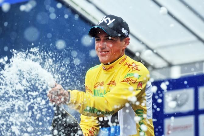 Peter Kennaugh (Team Sky) spends another day in the yellow jersey