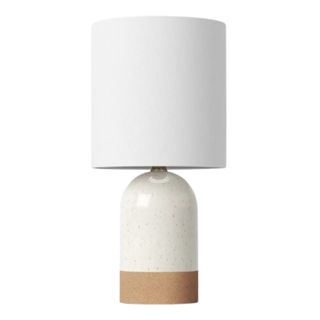 A cream and beige lamp
