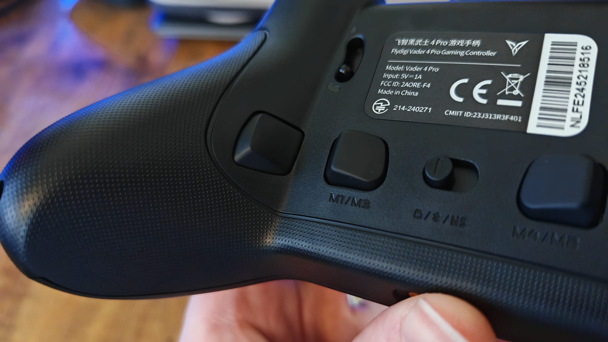 The back buttons on the Flydigi Vader 4 Pro