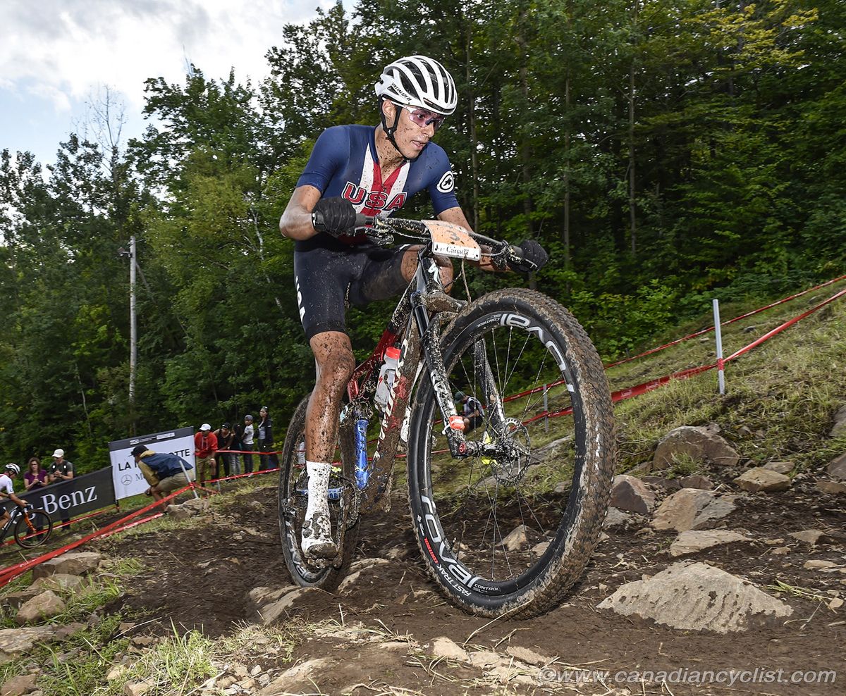 Christopher Blevins (USA) was in second place before 2 mechanicals