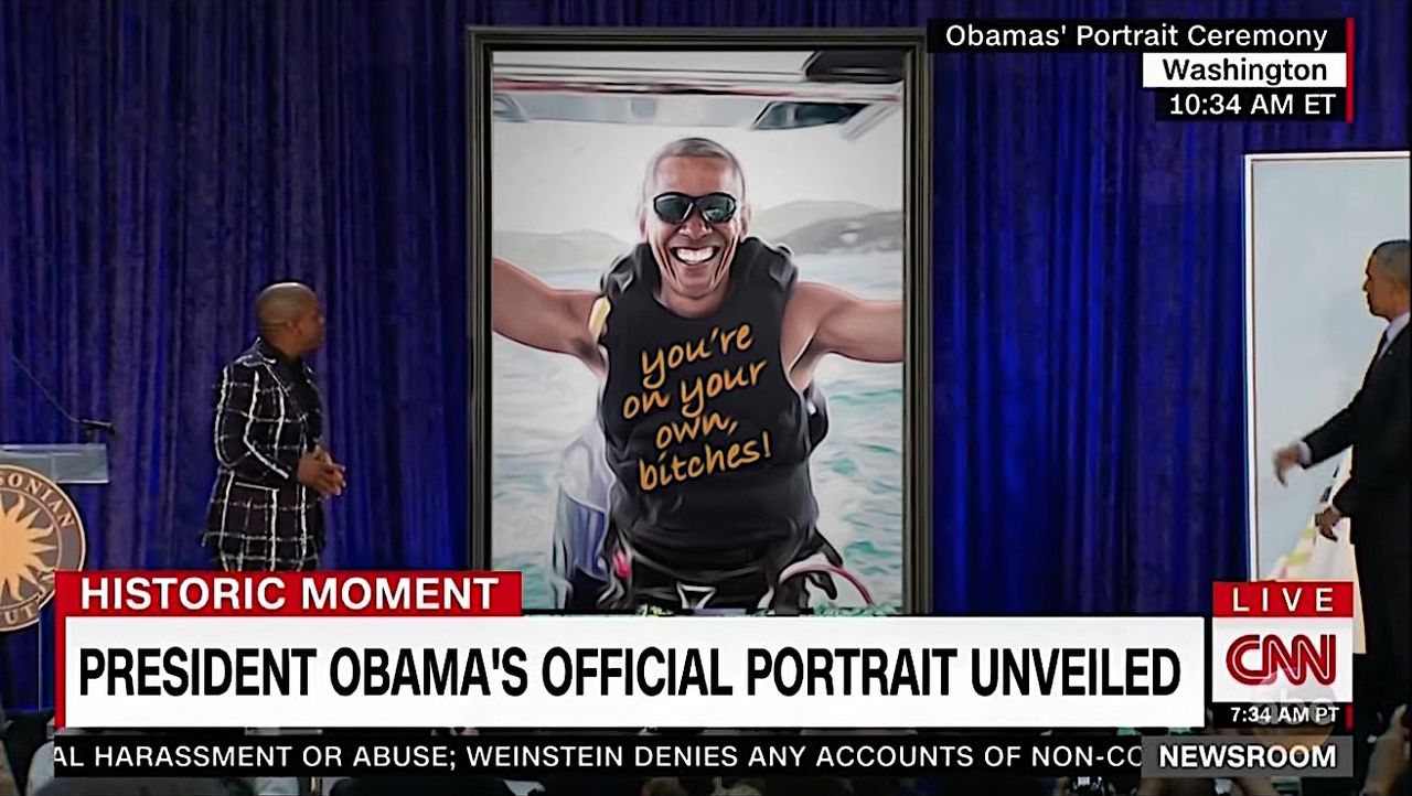 Obama&amp;#039;s fake presidential portrait