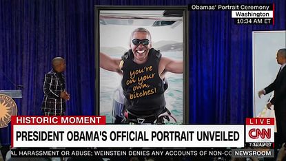 Obama's fake presidential portrait