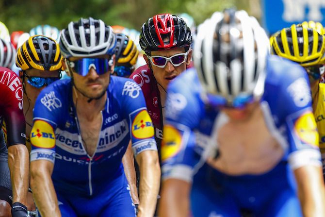 Geraint Thomas (Team Ineos) stays hidden earlier on during stage 15 of the 2019 Tour de France