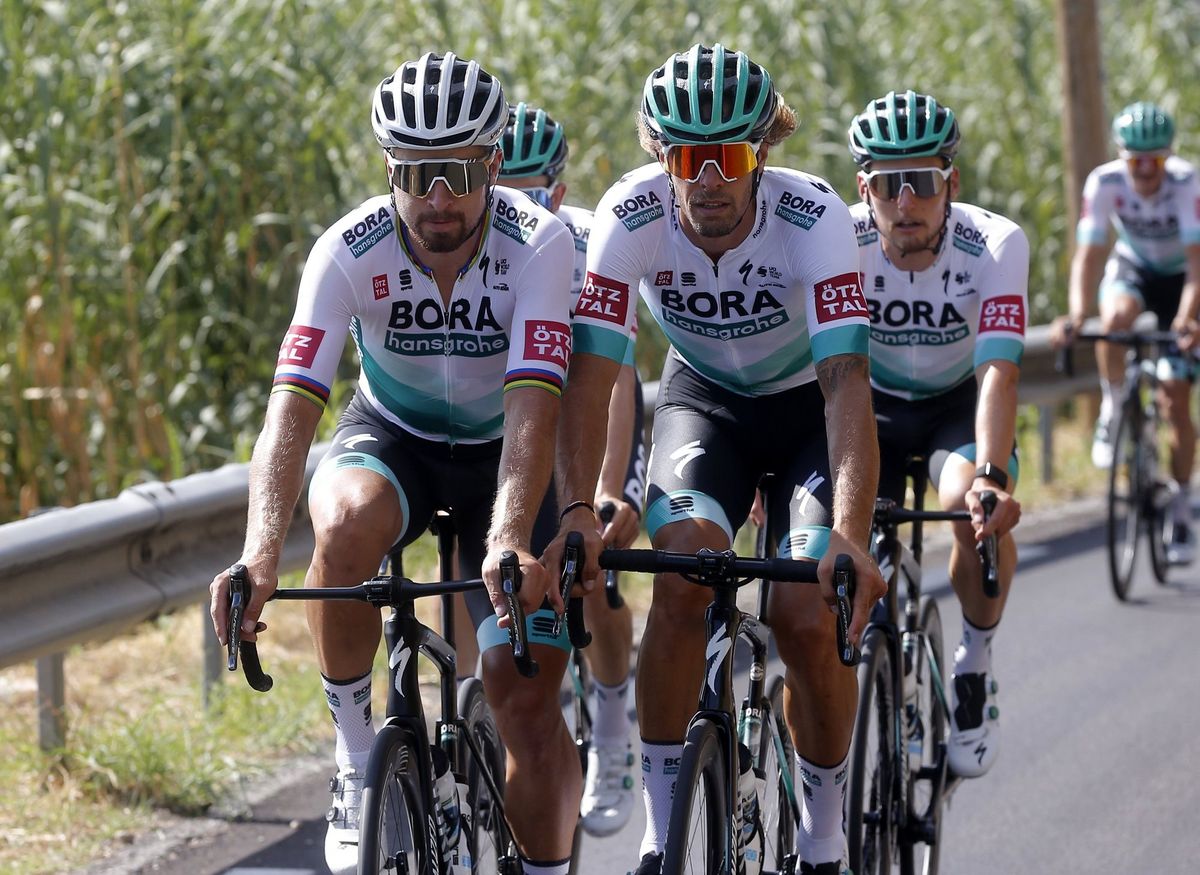 Tour de France 2020 107th Edition Training 27082020 Peter Sagan SVK Bora Hansgrohe Daniel Oss ITA Bora Hansgrohe photo Jan De MeuleneirPNBettiniPhoto2020