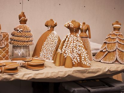 Dior Harrods dresses made from gingerbread