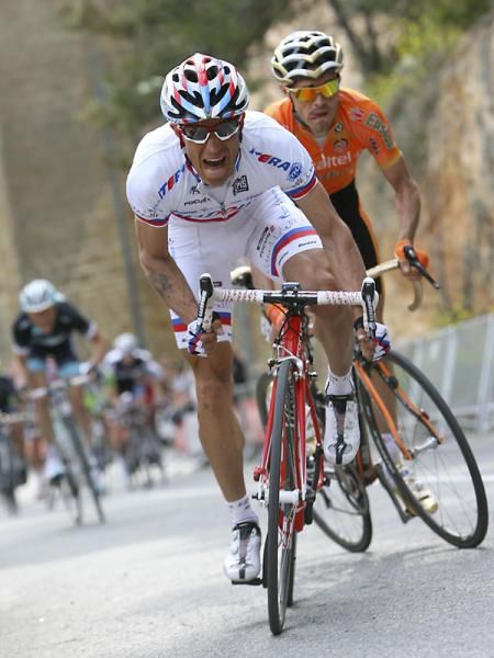 Alexandr Kolobnev (Katusha) hit out a little too early on the dash to the line.