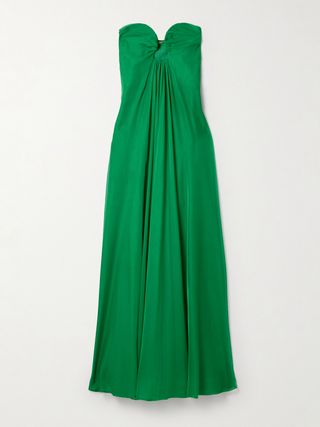 Misa Strapless Cutout Chiffon Gown