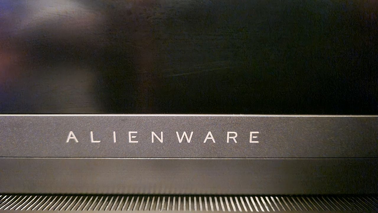 Alienware x16 on a wooden desk