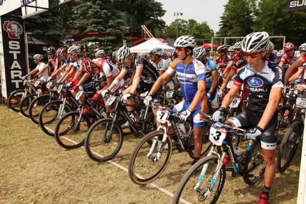 Front row starters in the elite men's race