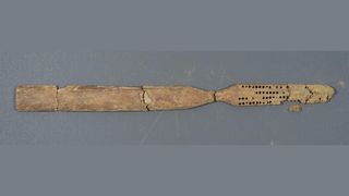 A toothbrush found at a Civil War battle site.