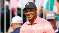 Tiger Woods smiles
