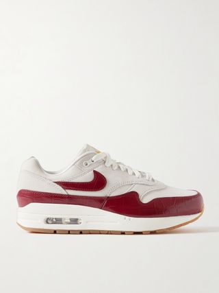 Air Max 1 ’87 Lx Nbhd Croc-Effect Leather-Trimmed Suede Sneakers