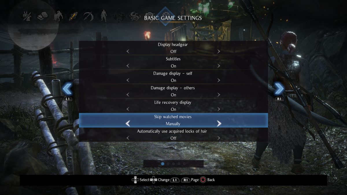Nioh 2 settings
