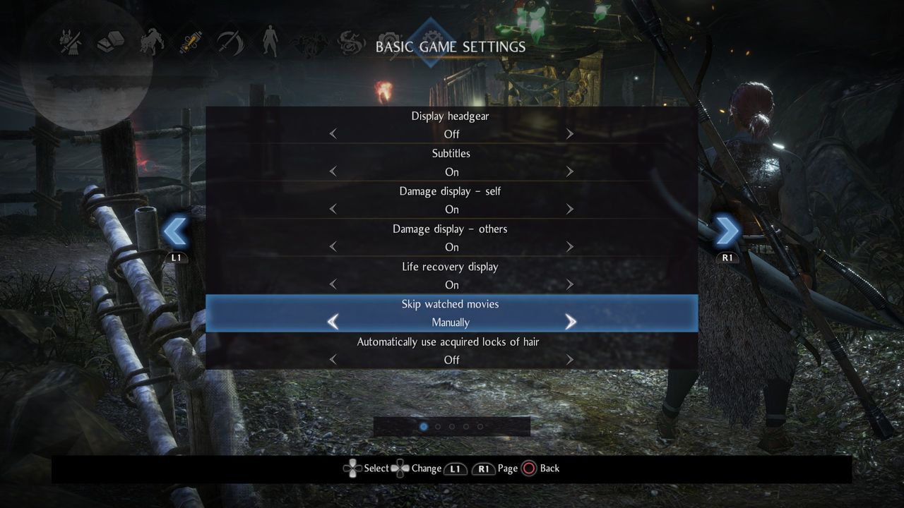 Nioh 2 settings