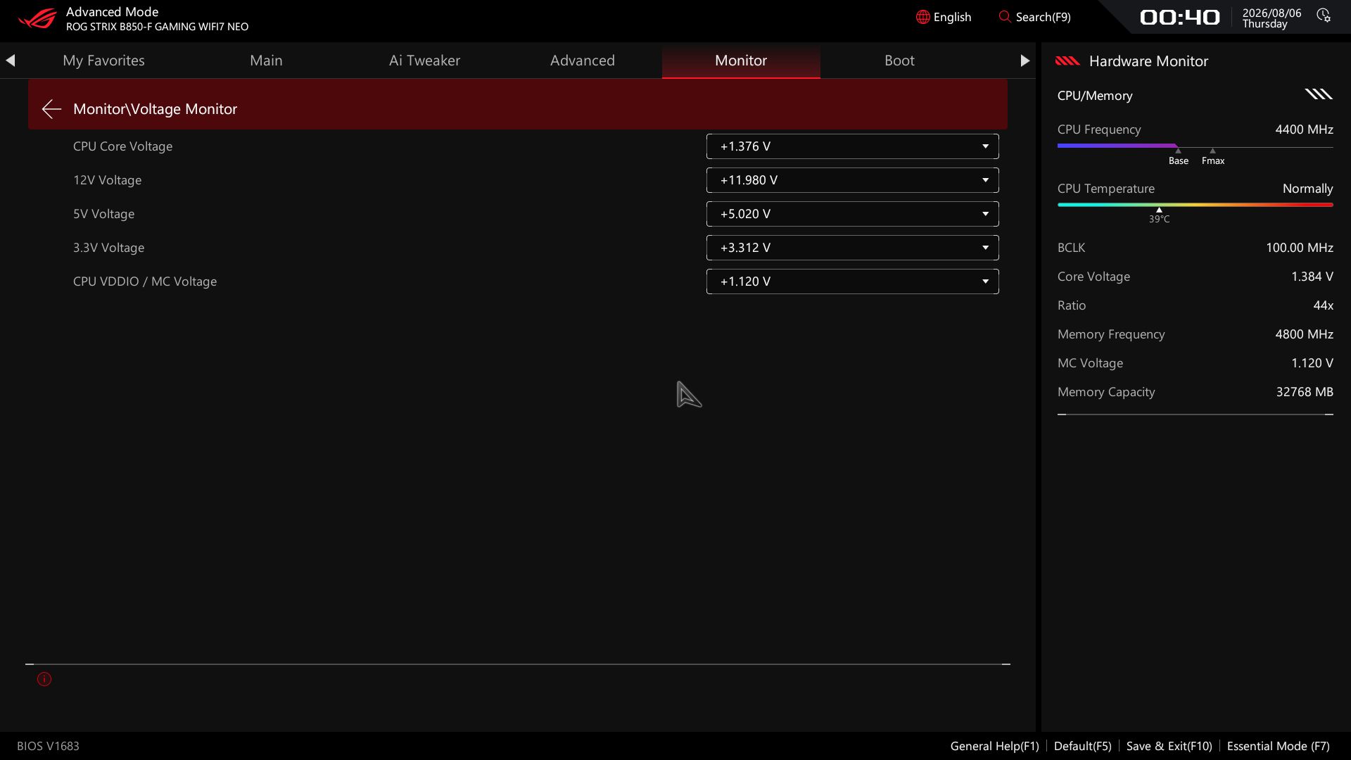 Asus ROG Strix B850-F Gaming Wifi Neo - BIOS