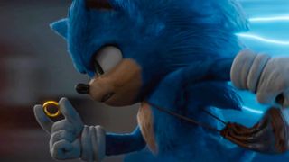 sonic in the Sonic the Hedgehog movie