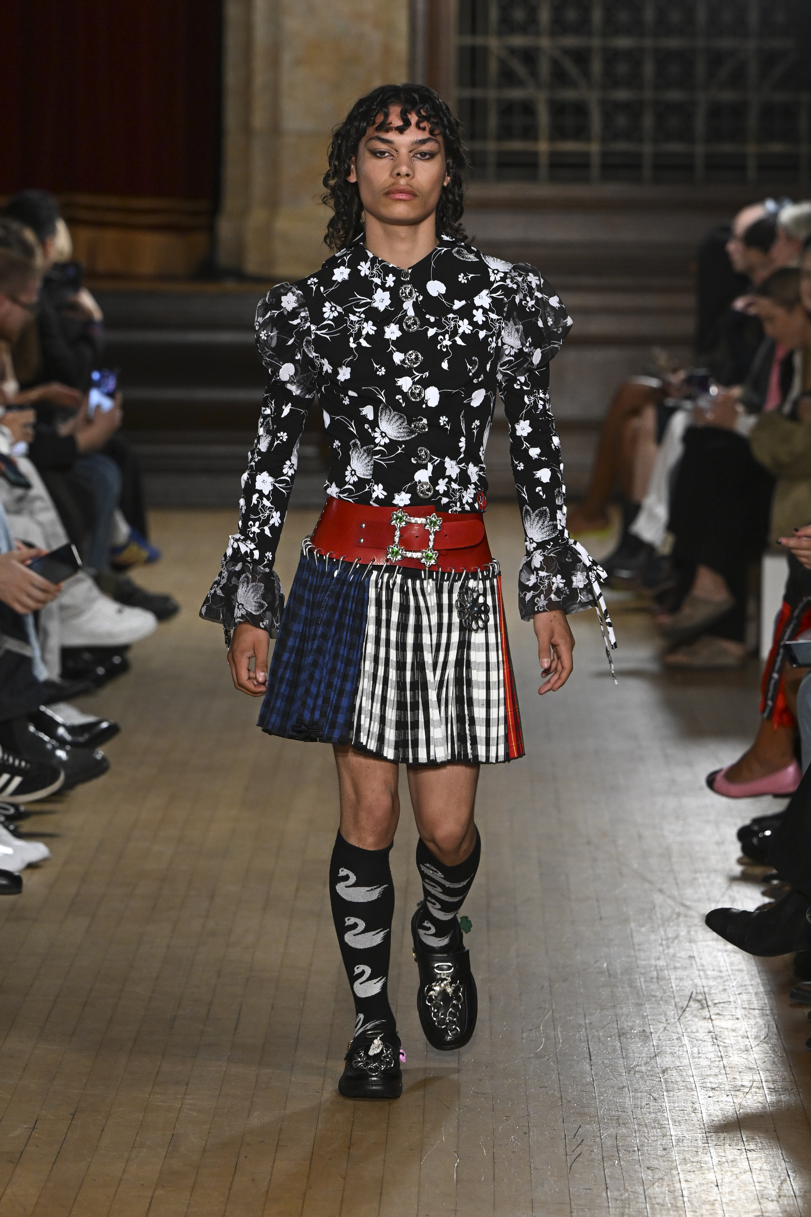 Model on runway wears Chopova Lowena at London Fashion Week S/S 2023