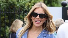 Sienna Miller wearing Missoma's Molten Large Open Stud Earrings