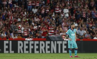 Lionel Messi could do nothing to prevent Barcelona from losing at Granada