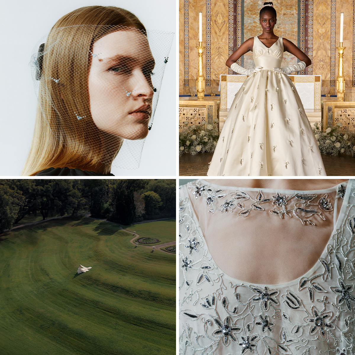 a collage of bridal moments from spring 2027.