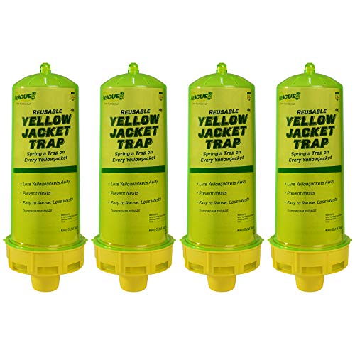 Rescue! Reusable Yellowjacket Trap &amp;ndash; Includes Attractant - 4 Traps