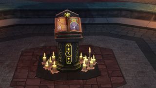 A tarot tome at night in The Sims 4