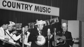 Earl Scruggs on banjo and Lester Flatt on guitar of the bluegrass group Flatt And Scruggs