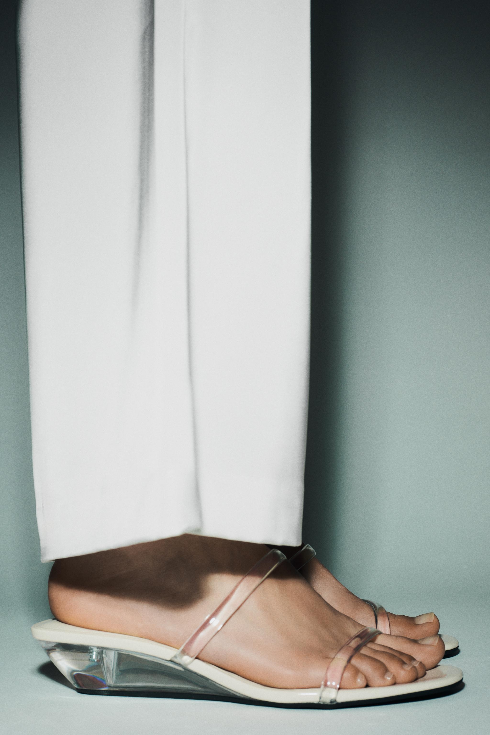 Vinyl Wedge Sandals