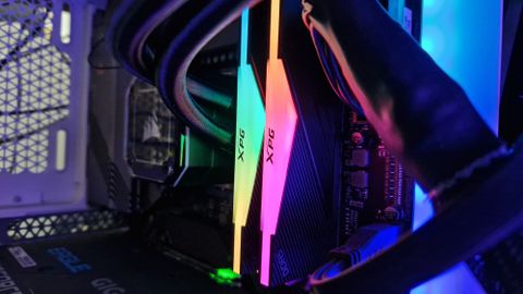 XPG Lancer RGB DDR5's lighting and XPG branding