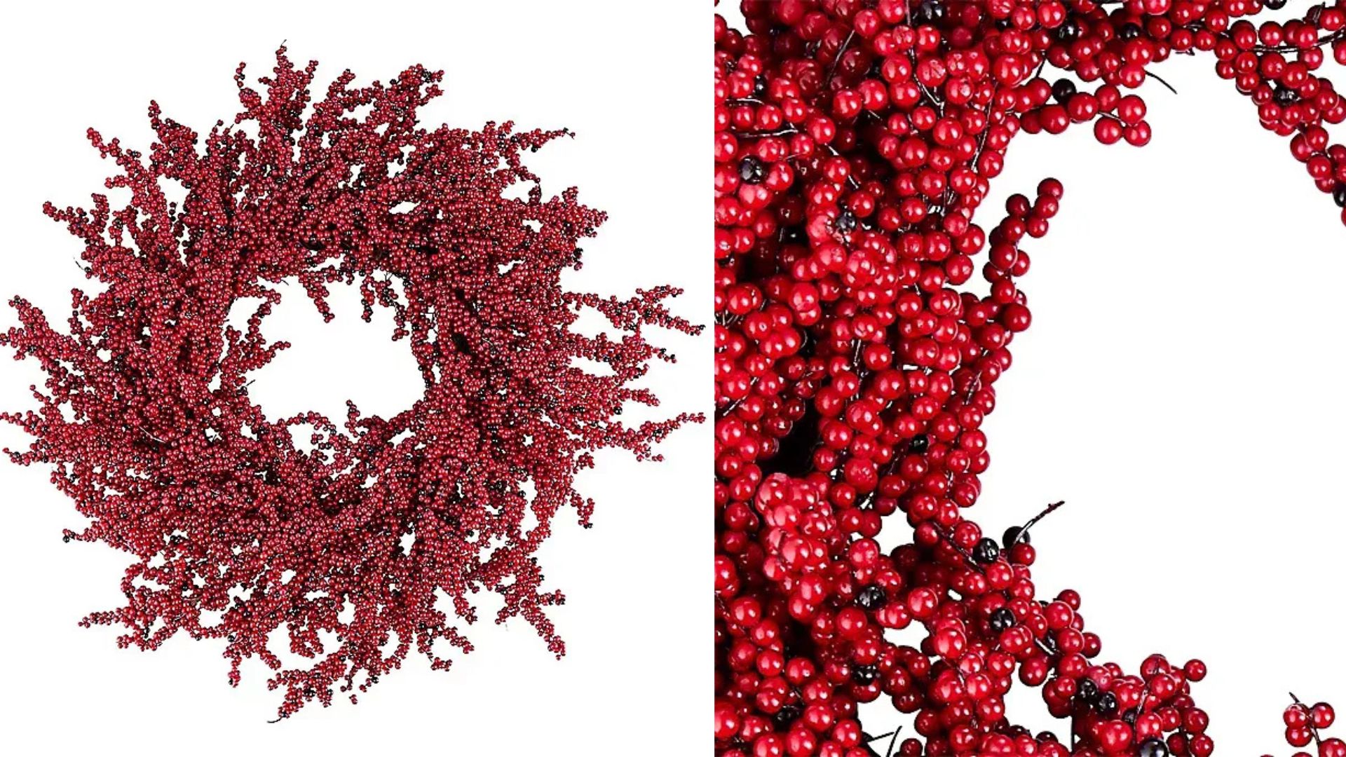 red berry faux wreath 