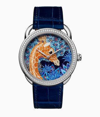 Hermes watch with a giraffe on the dial