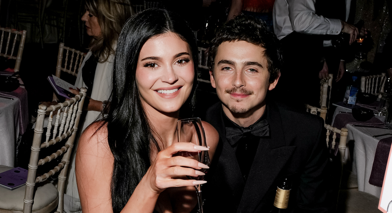 Kylie Jenner and Timoth&eacute;e Chalamet backstage during the EE BAFTA Film Awards 2026 at The Royal Festival Hall on February 22, 2026 in London, England. 