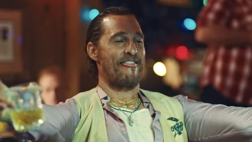 Matthew McConaughey biting his tongue during pool game for Luke Bryan&#039;s &quot;Nine Ball&quot; music video