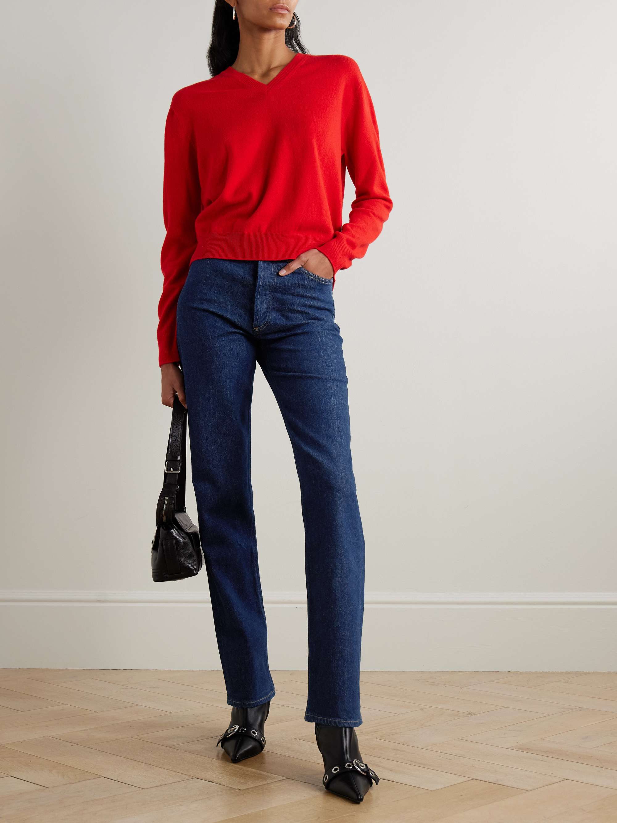 '90s Pinch Waist Long High-Rise Straight-Leg Jeans