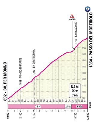 Giro d'Italia Mortirolo profile