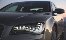 The A8 boasts full LED headlights, giving the car an unmistakeable appearance even in daylight.