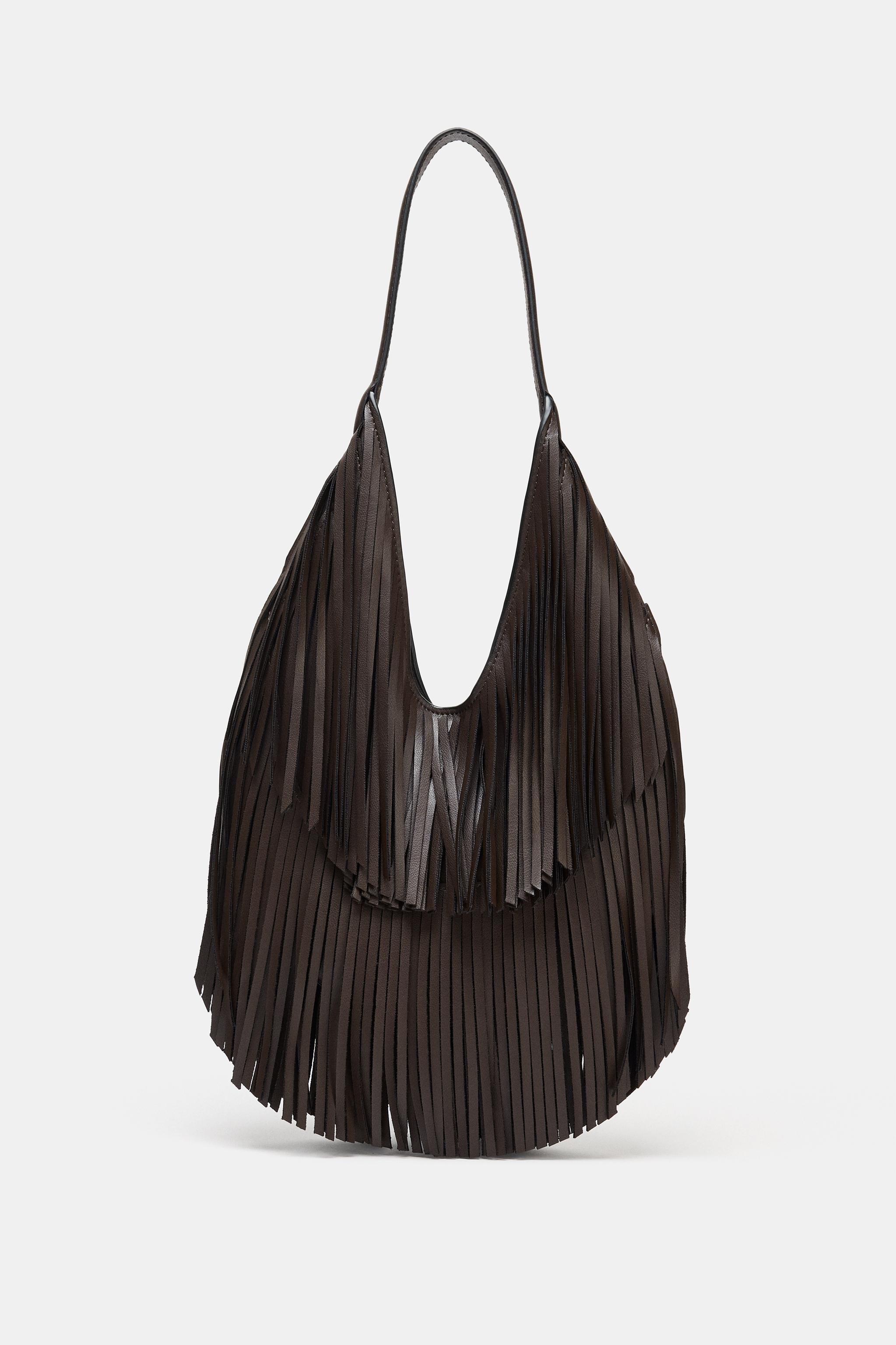 ZARA Fringed Shopper Bag
