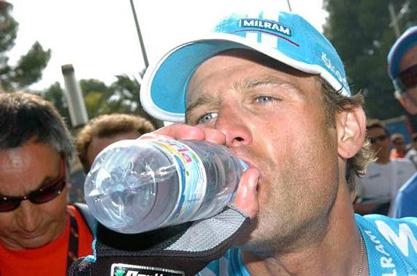 A little time to rehydrate for the stage winner