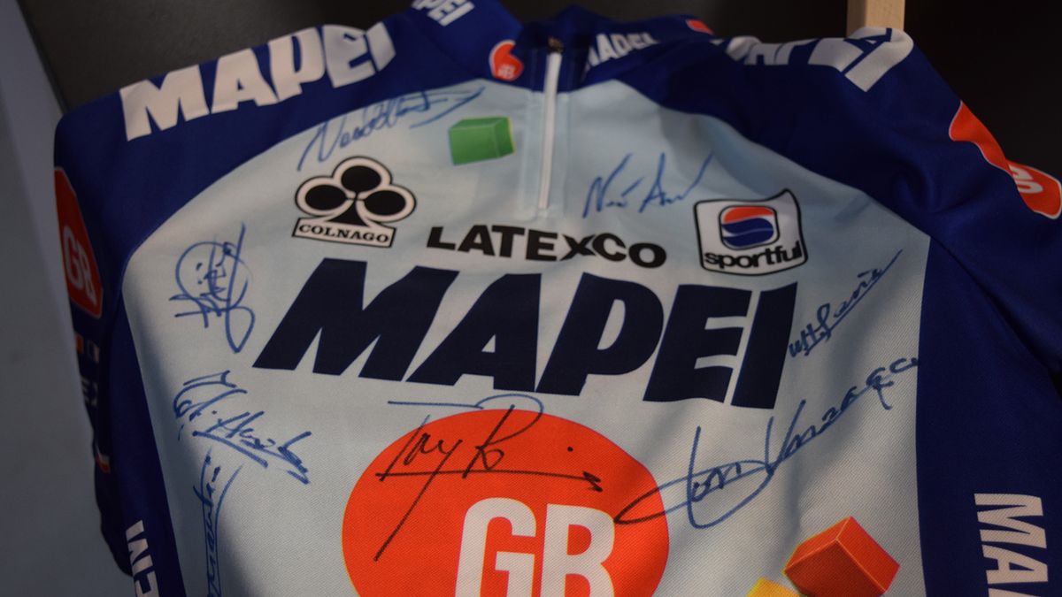 Ten points for identifying all of the autographs on this vintage Mapei jersey