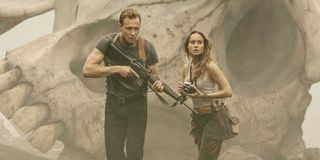 Brie Larson and Tom Hiddleston in Kong: Skull Island